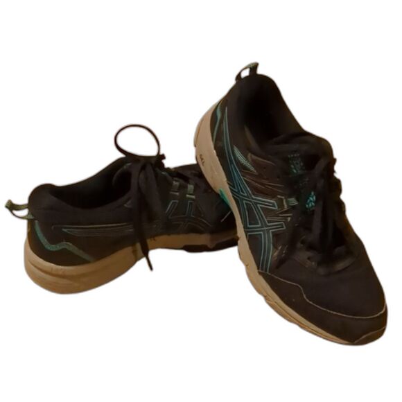 ASICS GEL-VENTURE 8 Running Shoes Sneakers 1012B230 Womens Size 7.5 Black Green - Picture 1 of 11
